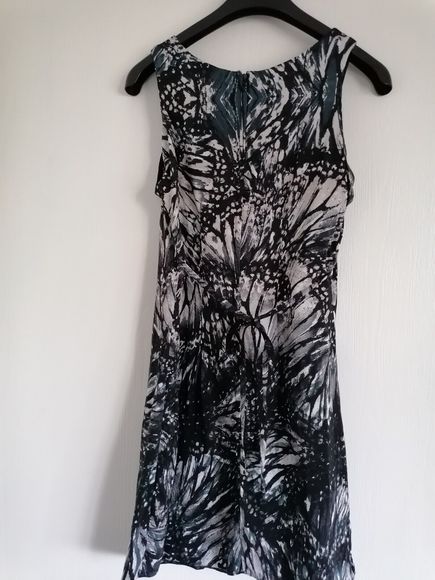 Dorothy Perkins Top Grey White Beading Round Neck Pretty - Picture 5 of 8